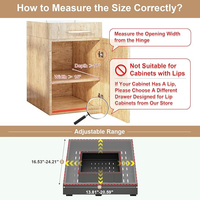 Pull out Cabinet Organizer, Width and Depth Expandable - Image 2
