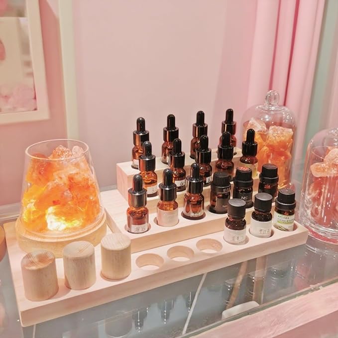 Wooden Essential Oil Rack 4 Tier Essential Oil Holder Shelves - Image 7