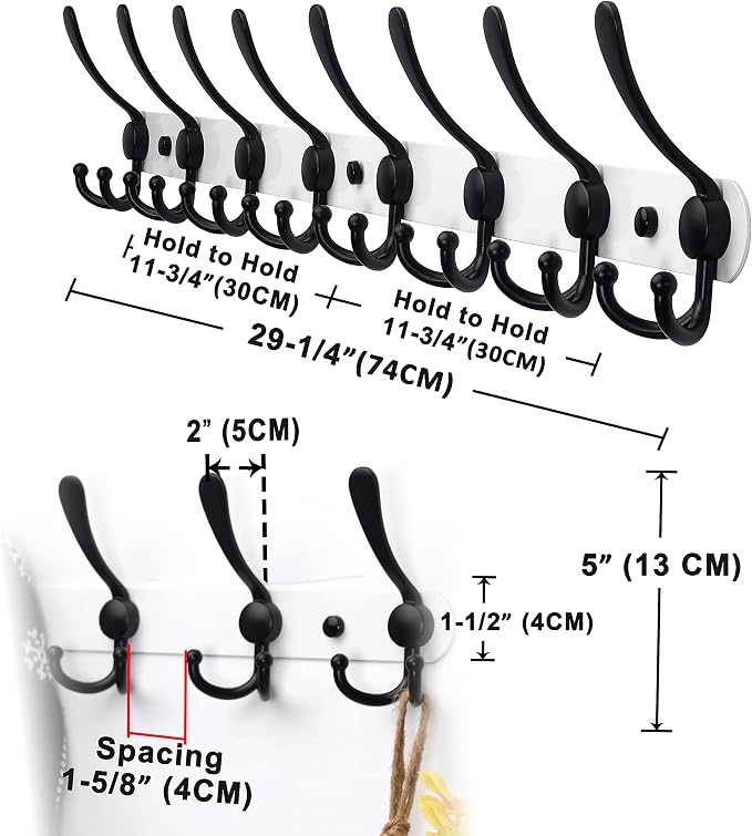 Dseap Coat Rack Wall Mount - Image 6