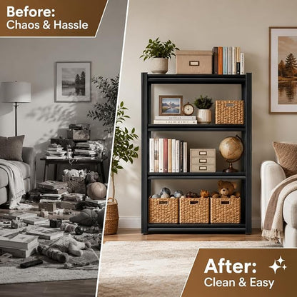 Heavy Duty Metal Bookshelf Adjustable Storage Shelving Unit - Image 6