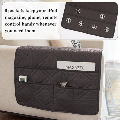 Couch Armrest Organizer Remote Control Holder Bedside Caddy - Image 4