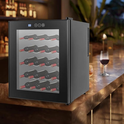 20 Bottle Wine Cooler, Small Wine Fridge Freestanding Wine Fridge - Image 5