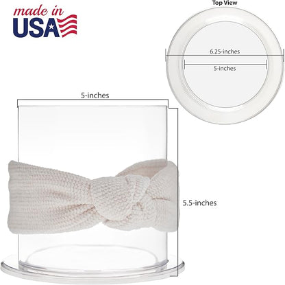 STORi Bella 2-Pack Headband and Scrunchie Holder | Clear Plastic Organizer - Image 5
