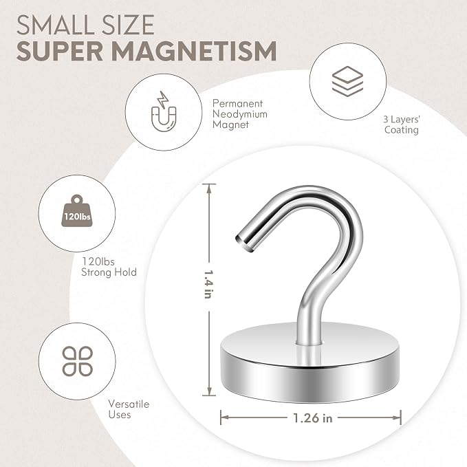Neosmuk Magnetic Hooks Steel Tube Design - Image 6
