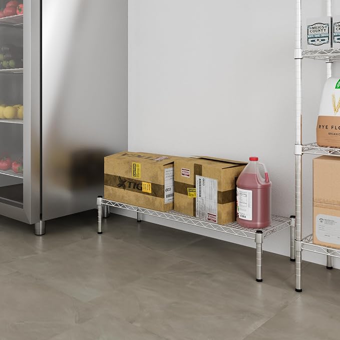14" Deep x 42" Wide x 8" Height 1-Tier Wire Shelving Kit | NSF Commercial - Image 2