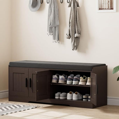 Homleke 2-Tier Storage Bench, Shoe Bench - Image 3