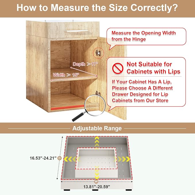 Pull out Cabinet Organizer, Width and Depth Expandable - Image 2