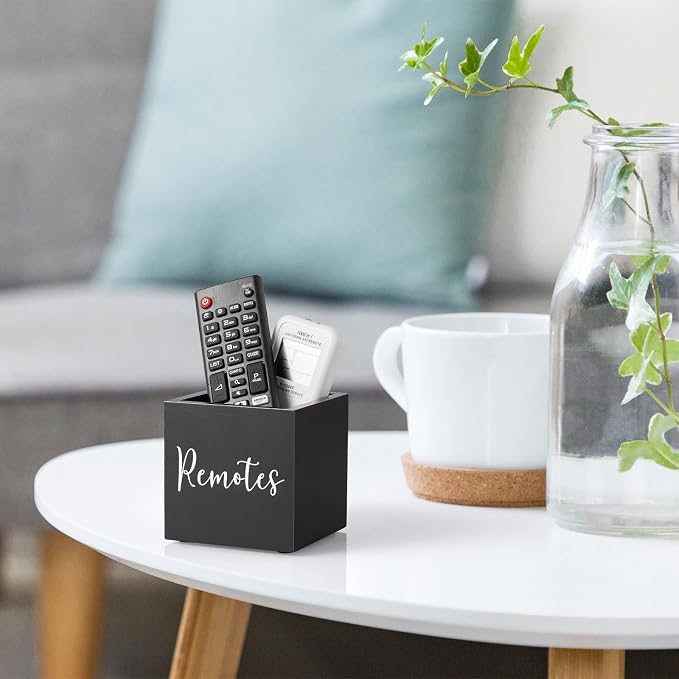 DRASTAR Remote Control Holder, Wood TV Remote Holder, Remote Storage Caddy - Image 2