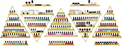10PCS Gold Triangular Nail Polish Racks, 5 Tiers Wall-Mounted Nail Polish Racks by Unknown