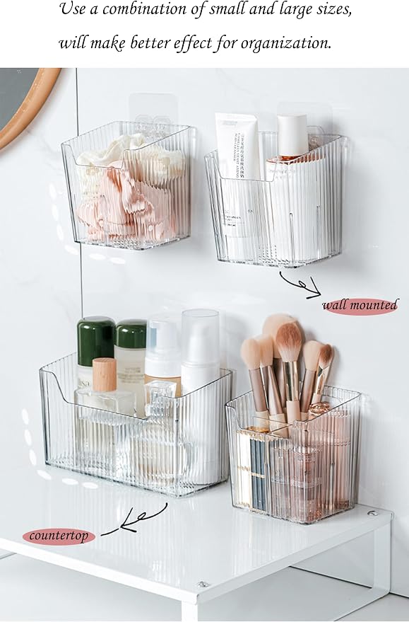 Set Of 2 Storage Organizer Bins Wall Mounted Shower Caddy, Bathroom shelves - Image 3