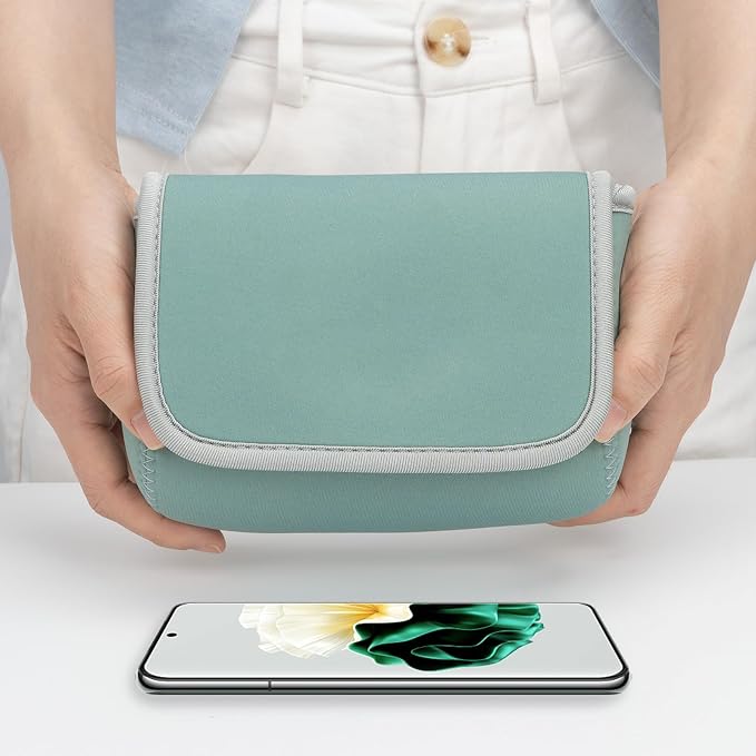 LENTION Mint Green Neoprene Electronic Organizer Pouch - Image 7