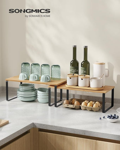 SONGMICS Cabinet Organizer Shelf, Kitchen Storage, Spice Rack, Expandable - Image 3