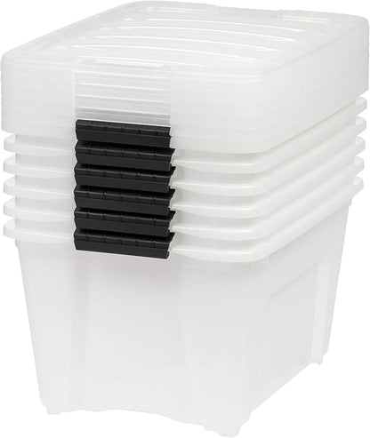 IRIS USA 32 Qt Stackable Plastic Storage Bins - Image 8