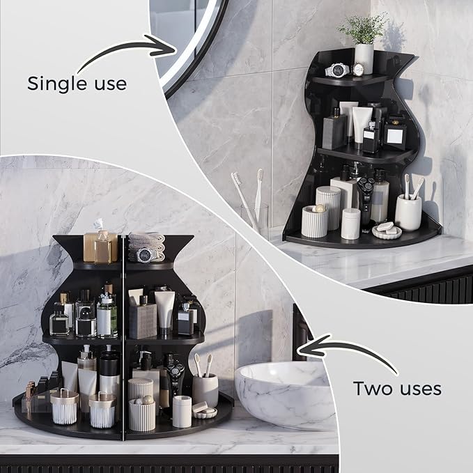 Bathroom Counter Organizer, Corner Bathroom Counter Organizer, Vanity Organizers - Image 5
