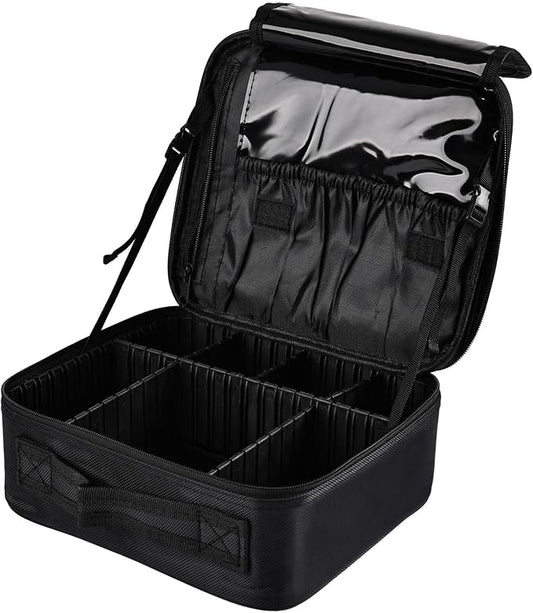 Greenfeather Travel Makeup Bag, Professional Cosmetic Train Case Organizer by Greenfeather