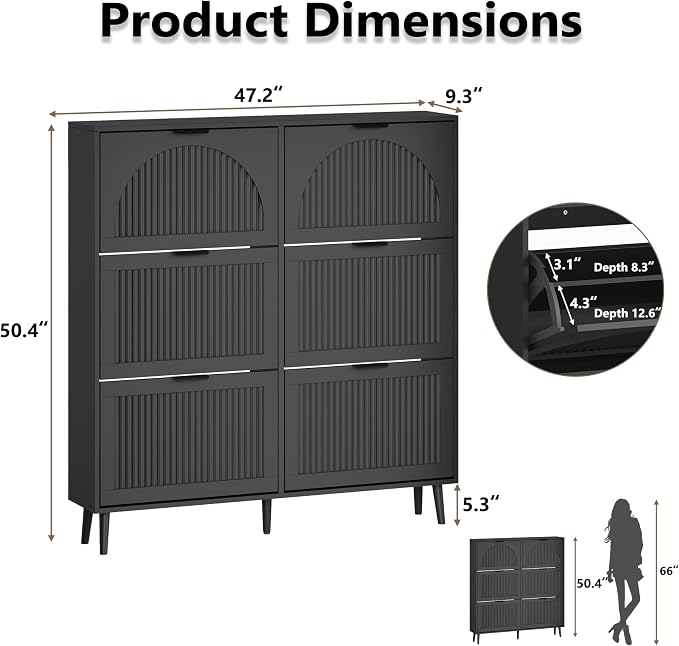 BORNOON Shoe Cabinet for Entryway - Image 2