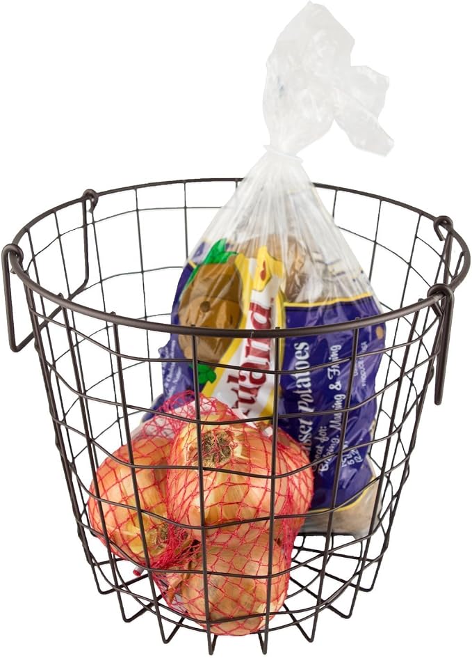 DII Metal Wire Utility Storage Bin, Small Round - Image 6