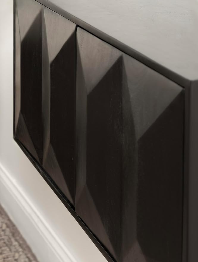 Kate and Laurel Ranier Modern Wooden Two-Door Wall Cabinet, Decorative Storage - Image 6