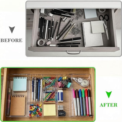 Expandable Drawer Organizers, Acrylic Desk Drawer Organizer - Image 6