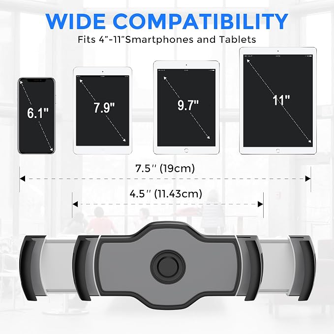 AboveTEK Tablet Stand Holder, Stylish Aluminum iPad Stands, Foldable 360° - Image 2
