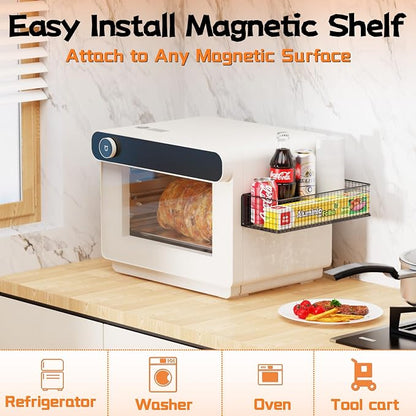 ULIBERMAGNET Magnetic Baskets Fridge Organizers, Large Capacity Metal Wire Mesh - Image 6