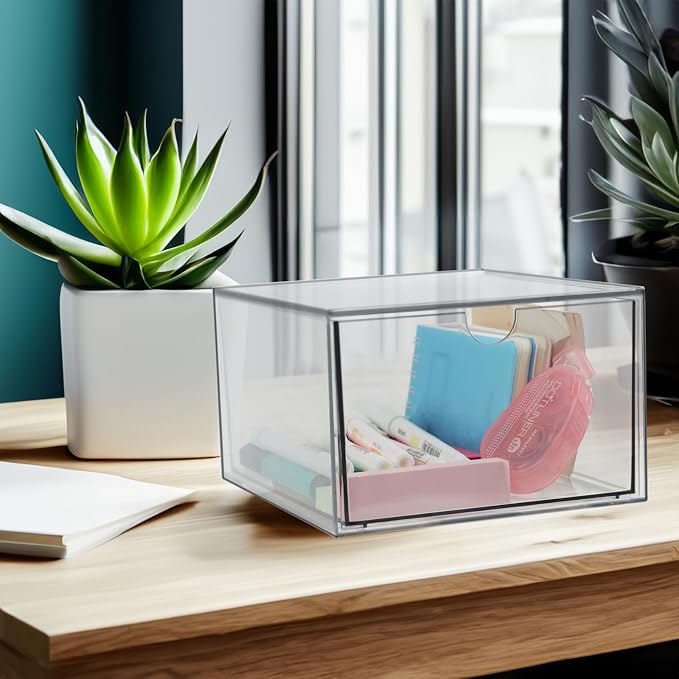 Clear Drawer, Arclic Box, Makeup Organizer Container, Tissue Dryer Sheet Holder - Image 7