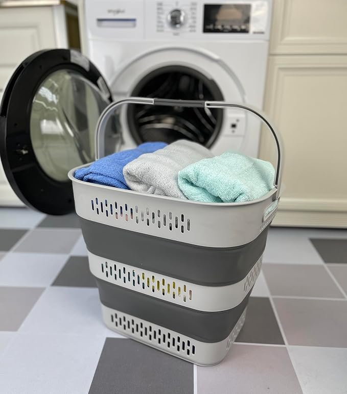 SAMMART 40L Collapsible Plastic Laundry Basket - Image 5