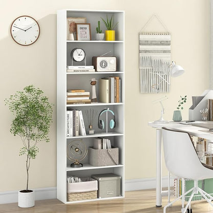 Giantex 6-Tier Bookcase, Freestanding Storage Organizer w/Open Shelves - Image 9