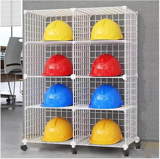 Stackable Safety Helmet Storage Boxes, Large Adjustable Hard Hat Placement by Unknown