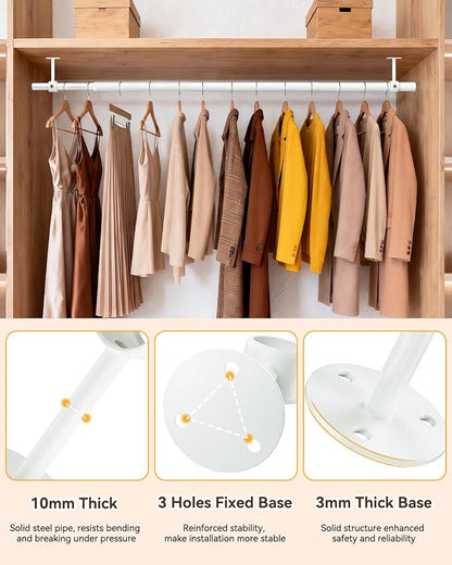 Supforce Ceiling Mounted Closet Rods - Image 6