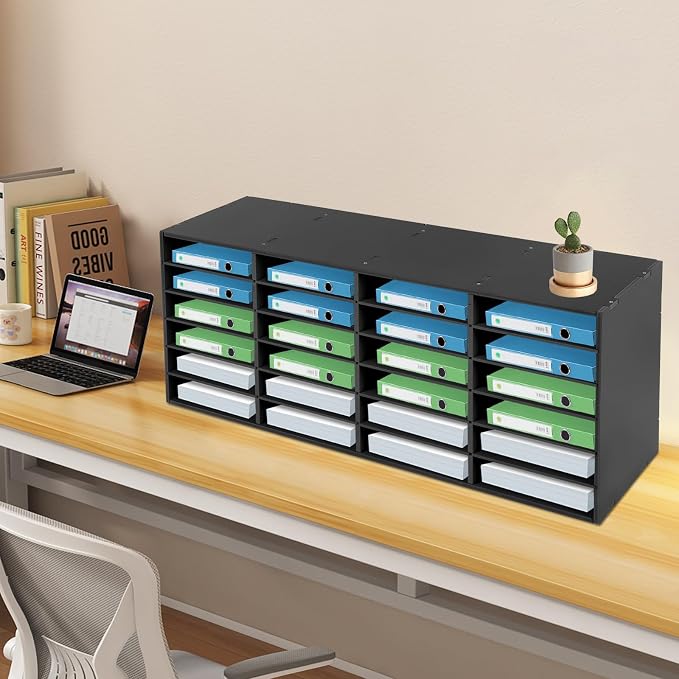Mail Sorter Organizer, 24 Compartments Mailbox - Image 2