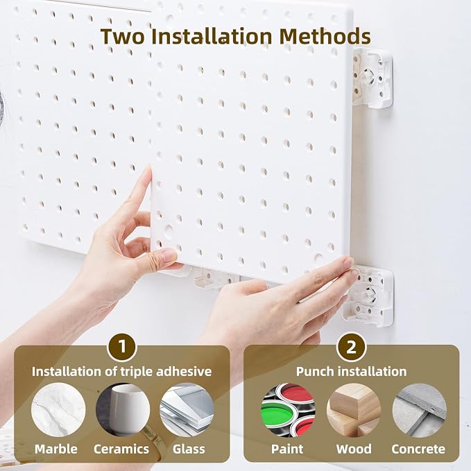 VUSIGN Peg Board Combination Kit, Pegboard Wall Organizer - Image 3