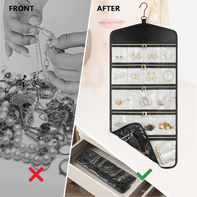 CHICECO Travel Jewelry Holder Organizer, Hanging Jewelry Organizer Storage - Image 4