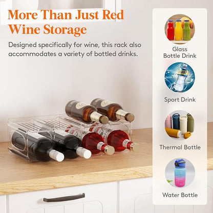 Lifewit Wine Rack for Fridge, Stackable Wine Bottle Holder - Image 5