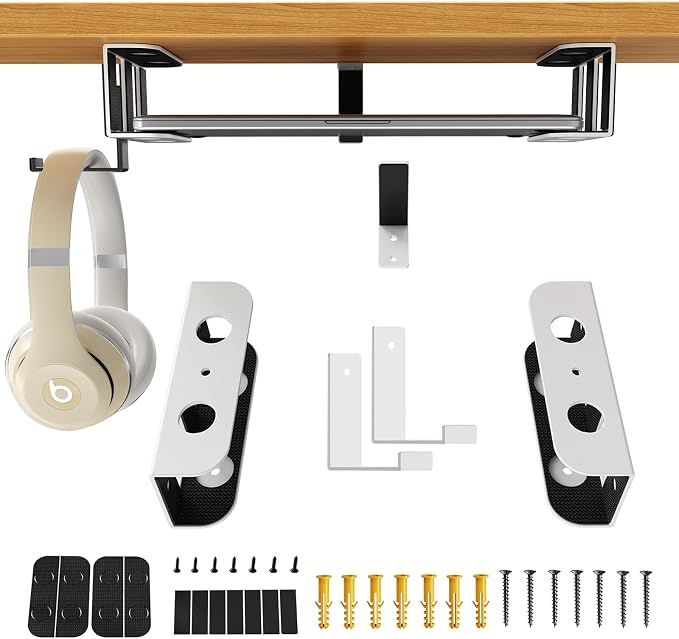 BYMECOST Under Desk Laptop Mount, Metal Under Desk Storage Holder, by BYMECOST