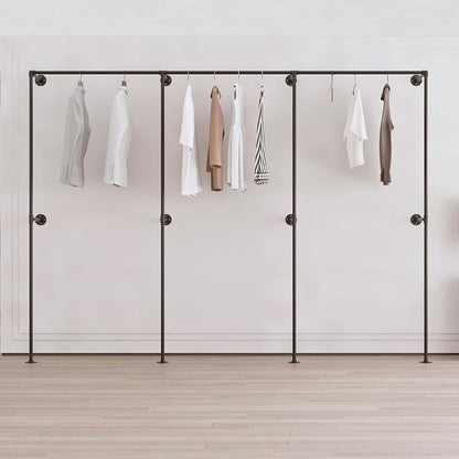 Industrial Pipe Clothing Rack, Heavy Duty Wall Mounted Clothes Rack, Retail - Image 8