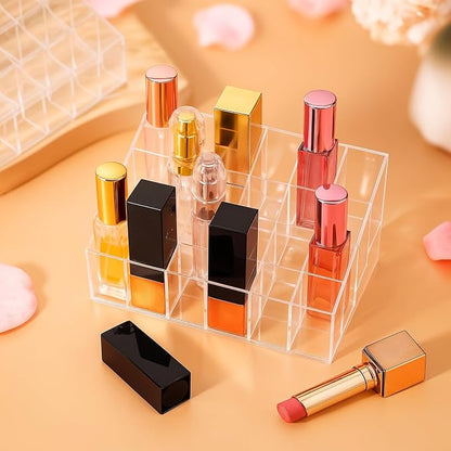 4 Pack Acrylic Lipstick Holder Organizer, 24 Slot Clear Lip Gloss Holder - Image 7