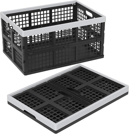 Collapsible Utility Crate Storage Bin, Folding Plastic Stackable Utility Crates - Image 5