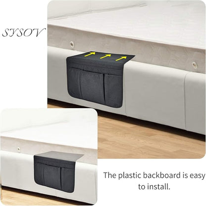 Bedside Caddy Bedside Storage Organizer Magazine Phone Tablet iPad Remote Holder - Image 4