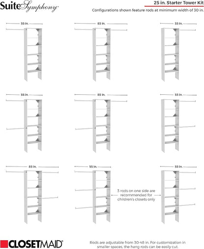 ClosetMaid SuiteSymphony Wood Closet Organizer Starter Kit - Image 5