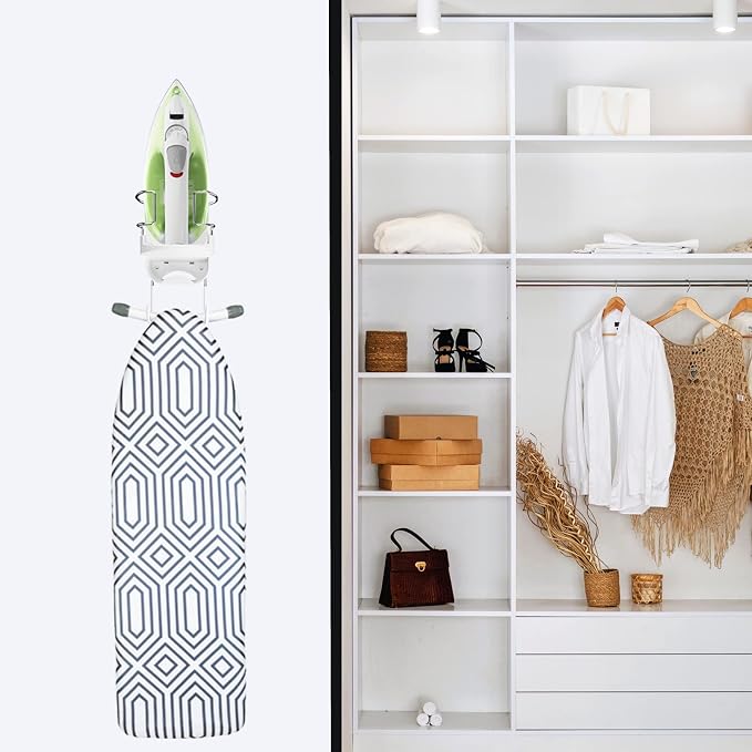 Wall Mount Iron Board Hanger and Ironing Board Storage Organizer Shelf - Image 6