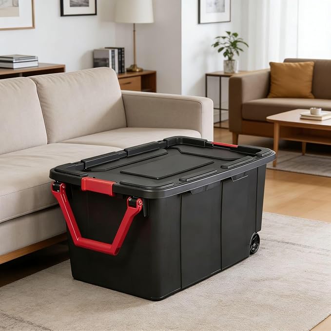 40-gallon wheeled plastic storage boxes - Image 5