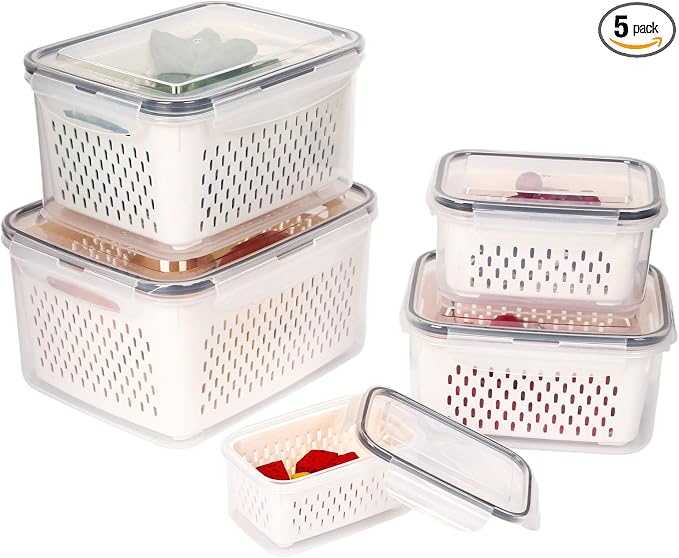 5 PCS Fruit Storage Containers for Fridge Produce Containers for Fridge by Unknown