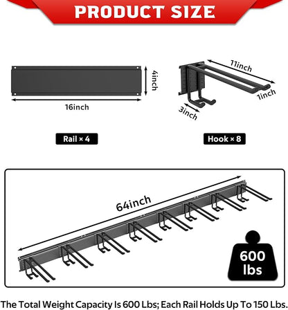 Ultrawall Ski Rack, Wall Mounted Ski Storage - Image 2