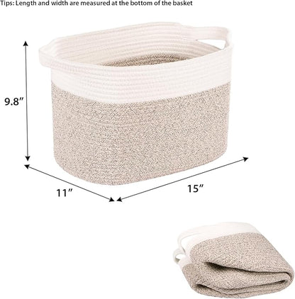 Kntiwiwo Storage Baskets for Organizing 14.7”x11”x9.6” Rope Storage Baskets for - Image 2