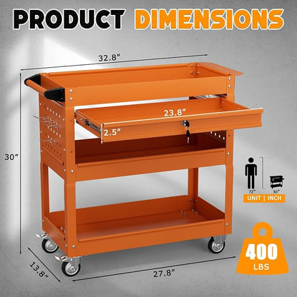 3 Tier Tool Cart on Wheels - Image 2