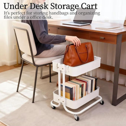 2 Tier Under Desk Storage Cart - Image 3