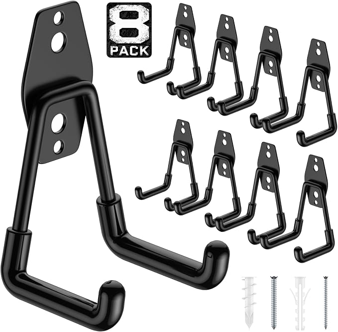 Garage Hooks with Anti-Slip Coating, Heavy Duty Wall Mount Storage Hooks by Cpais