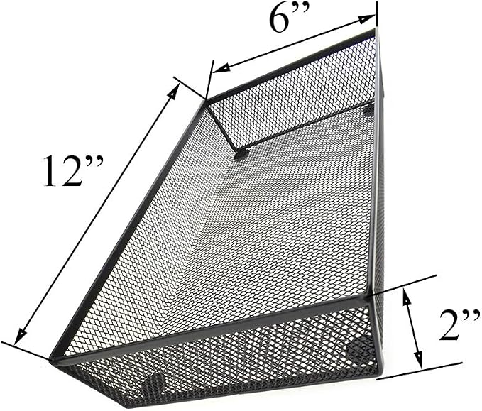 HAHIYO Stackable Mesh Tray Cup 12 x 6 x 2 inches Sturdy Container - Image 3