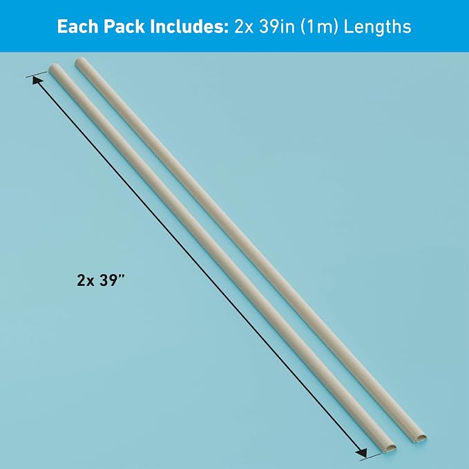 D-Line Half Round Cord Hider, Patented Cable Cover, Hide TV Wall Mount Wires - Image 4